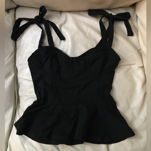 Urban Outfitters Tops - Urban outfitters peplum bustier with shoulder ties top